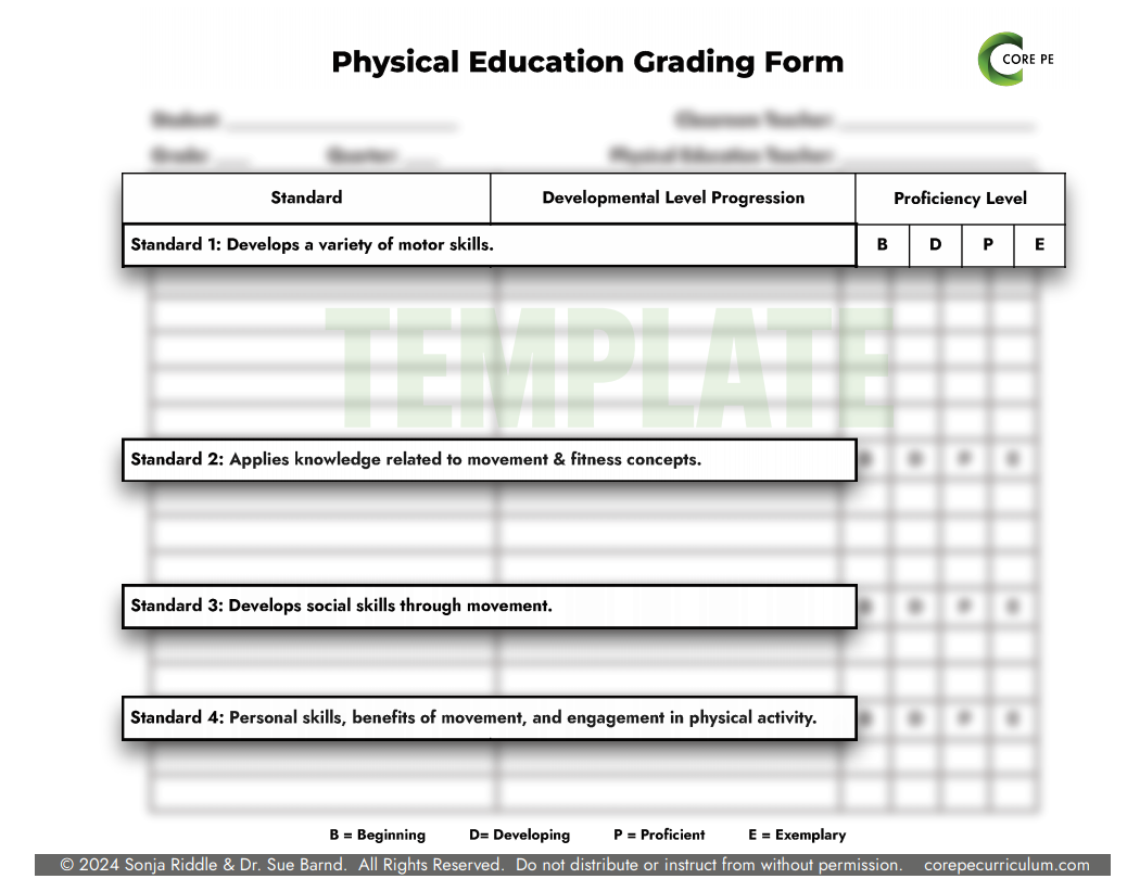 Grading Form TEMPLATE